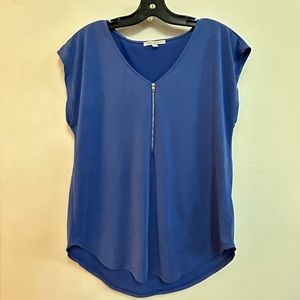 Green Envelope Rayon Zip Top